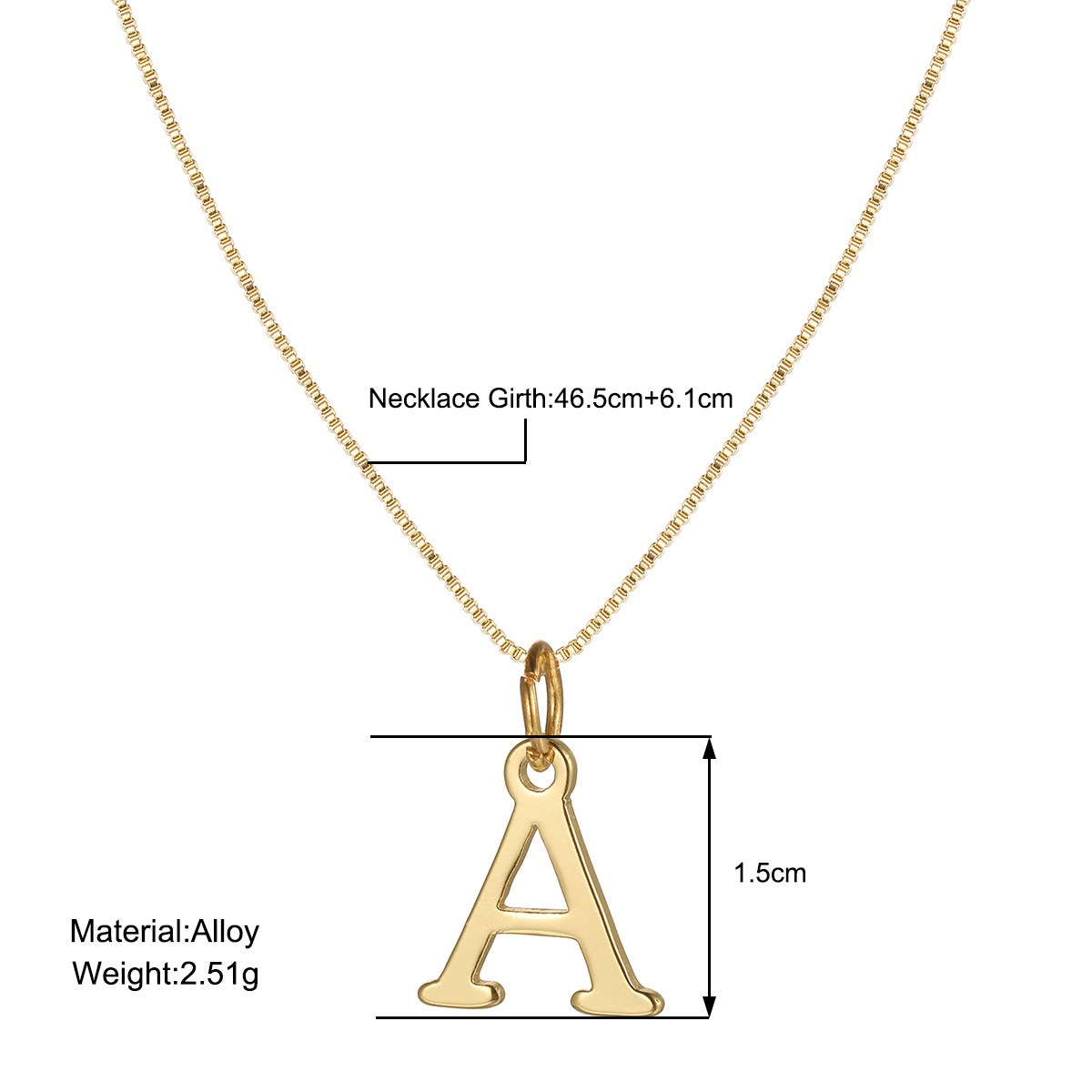 Basic Letter Alloy Plating Women's Pendant Necklace display picture 1