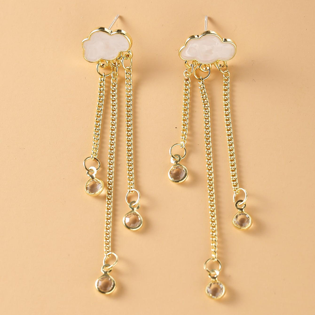 1 Pair Simple Style Water Droplets Alloy Drop Earrings display picture 3
