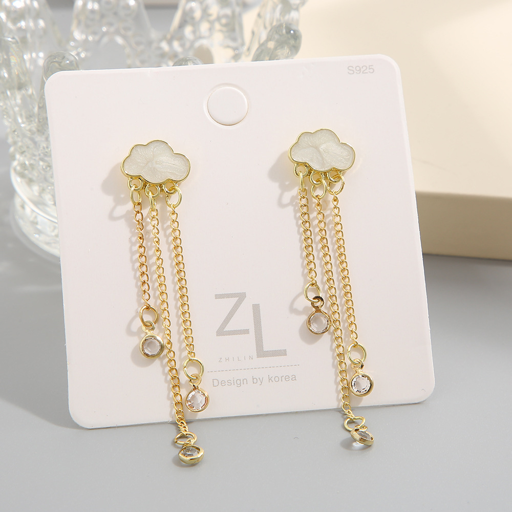 1 Paire Style Simple Les Gouttelettes D'eau Alliage Boucles D'oreilles display picture 9