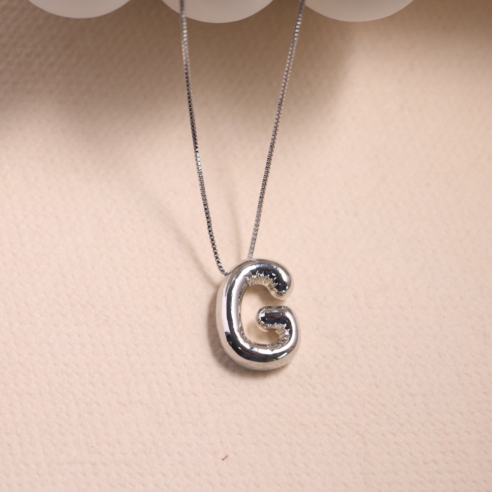 Simple Style Classic Style Letter Copper Silver Plated Pendant Necklace In Bulk display picture 16