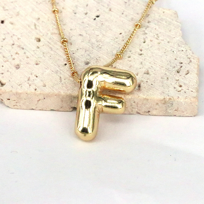 Simple Style Classic Style Letter Copper 18k Gold Plated Pendant Necklace In Bulk display picture 9