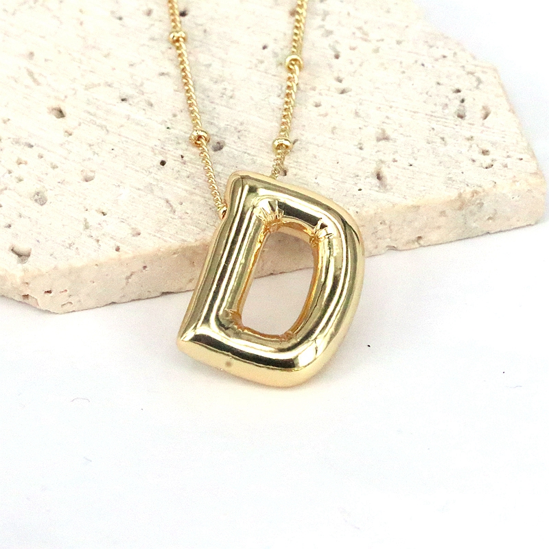Simple Style Classic Style Letter Copper 18k Gold Plated Pendant Necklace In Bulk display picture 11