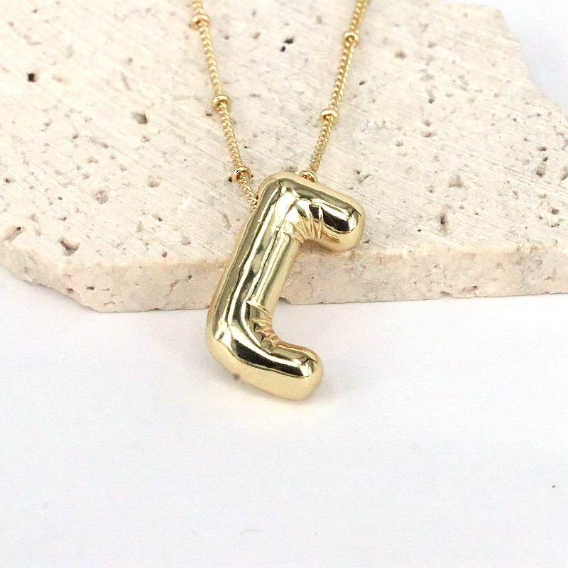 Simple Style Classic Style Letter Copper 18k Gold Plated Pendant Necklace In Bulk display picture 18
