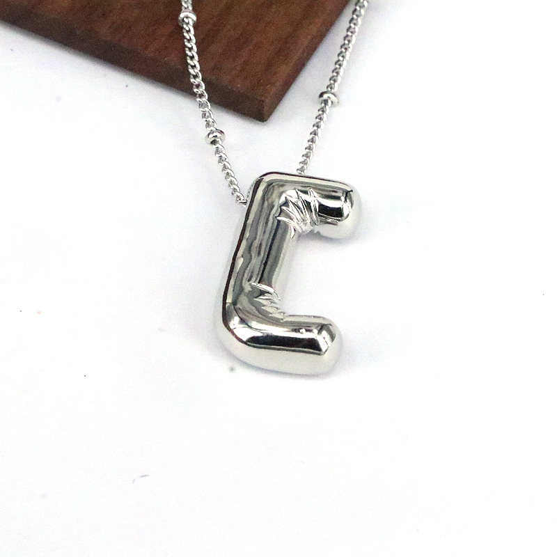 Hip-hop Simple Style Classic Style Letter Copper Silver Plated Pendant Necklace In Bulk display picture 14