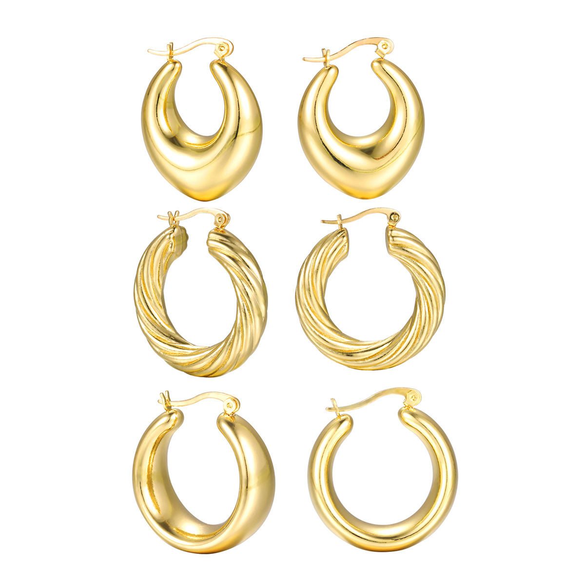 1 Set Ig Style Simple Style Water Droplets Solid Color Alloy Earrings Ear Studs display picture 1