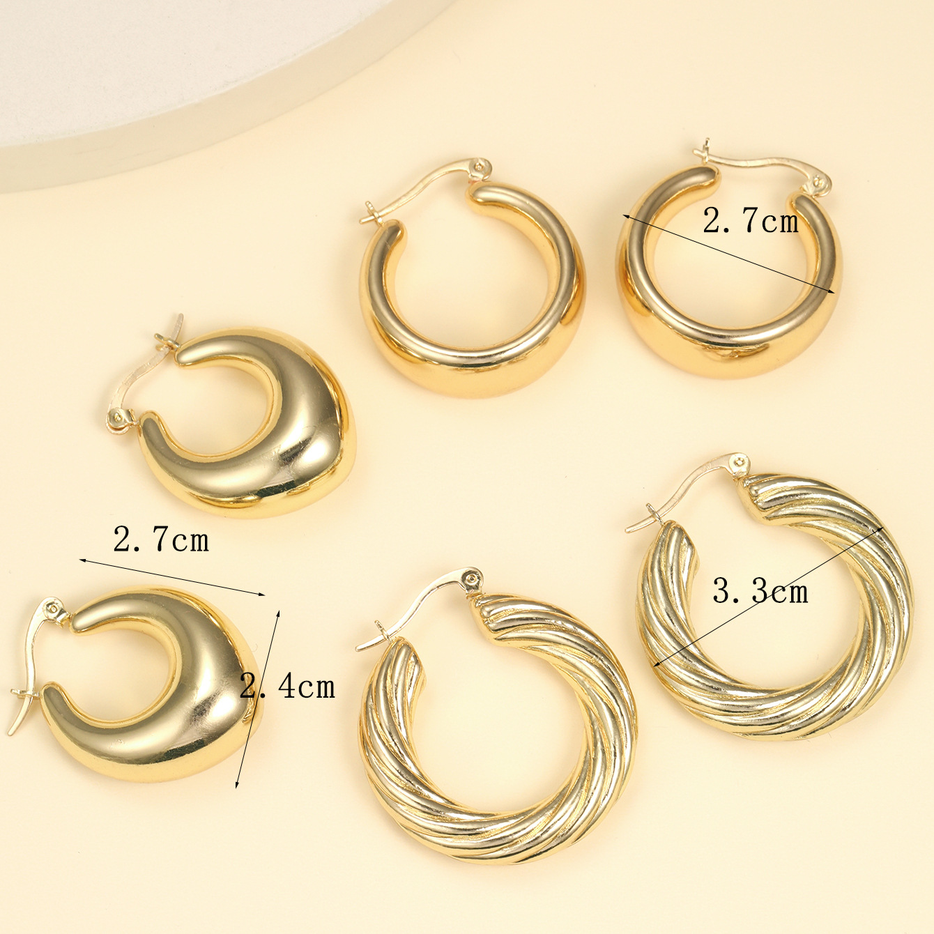 1 Set Ig Style Simple Style Water Droplets Solid Color Alloy Earrings Ear Studs display picture 2