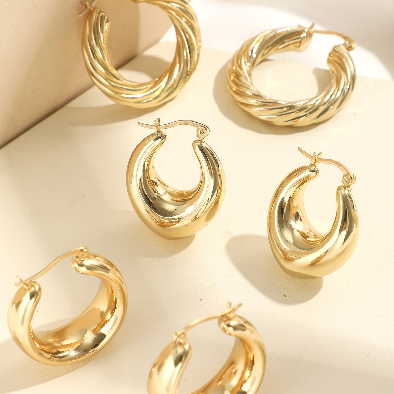 1 Set Ig Style Simple Style Water Droplets Solid Color Alloy Earrings Ear Studs display picture 8