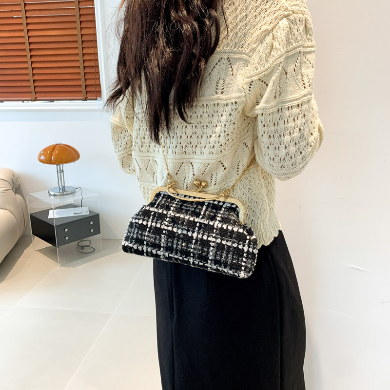 Women's Braid Lattice Streetwear Shell Lock Clasp Shoulder Bag Crossbody Bag display picture 1