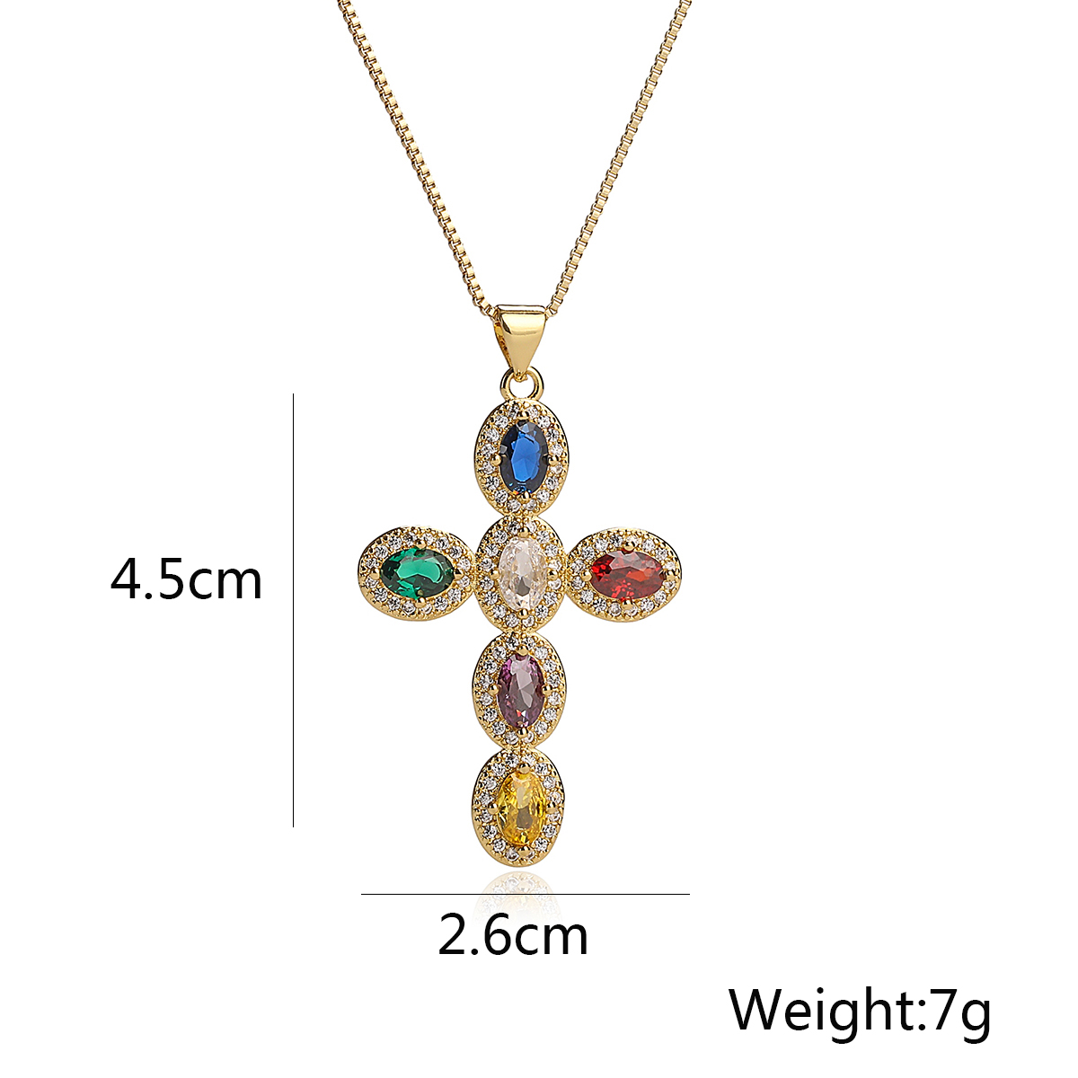 Vintage Style Simple Style Cross Copper 18k Gold Plated Zircon Pendant Necklace In Bulk display picture 1