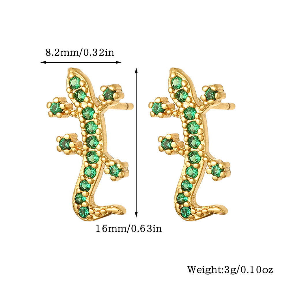 1 Paire Sucré Animal Forme De Cœur Placage Incruster Le Cuivre Perles Artificielles Zircon Boucles D'oreilles Boucles D'oreilles display picture 3