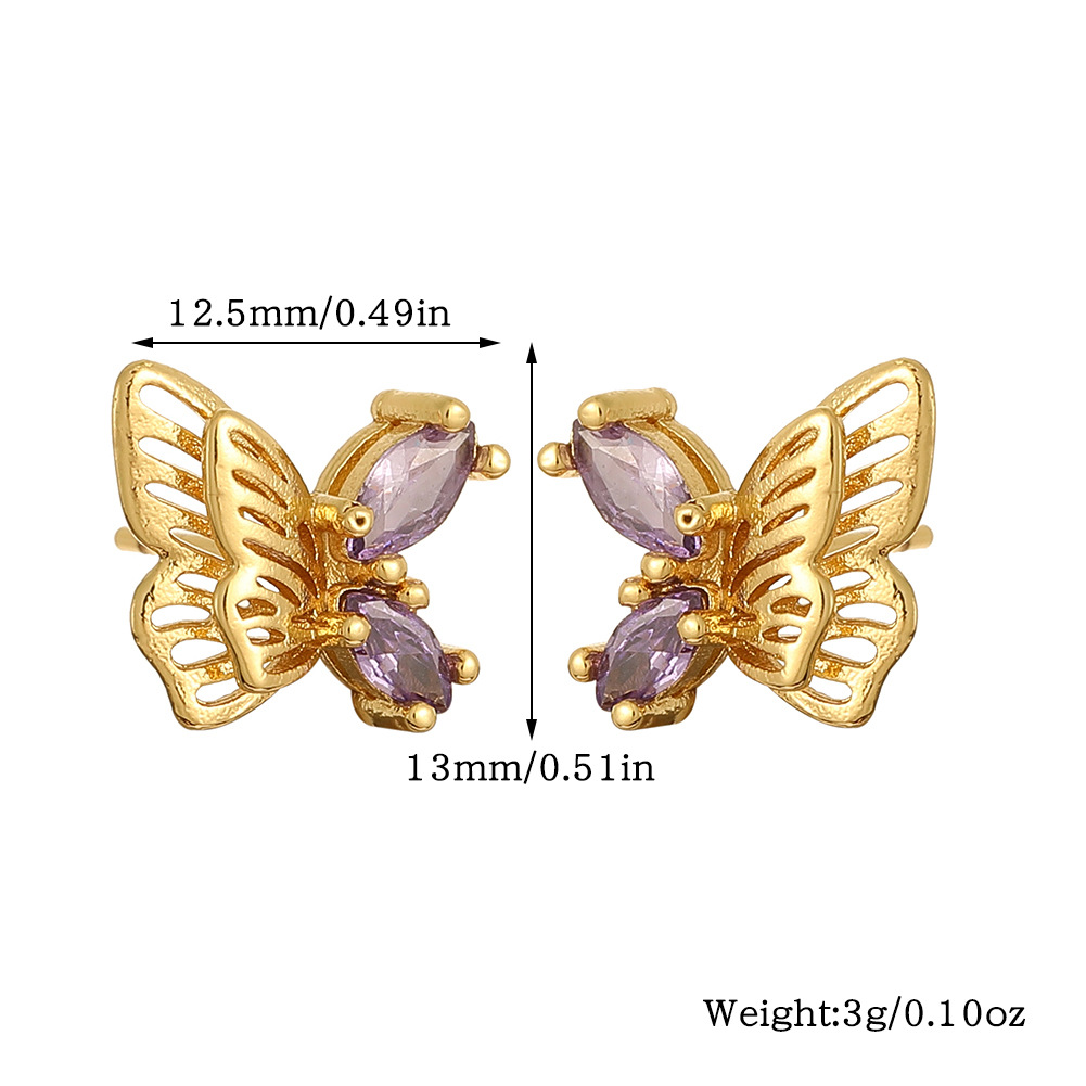 1 Pair Sweet Animal Heart Shape Plating Inlay Copper Artificial Pearls Zircon Drop Earrings Ear Studs display picture 5