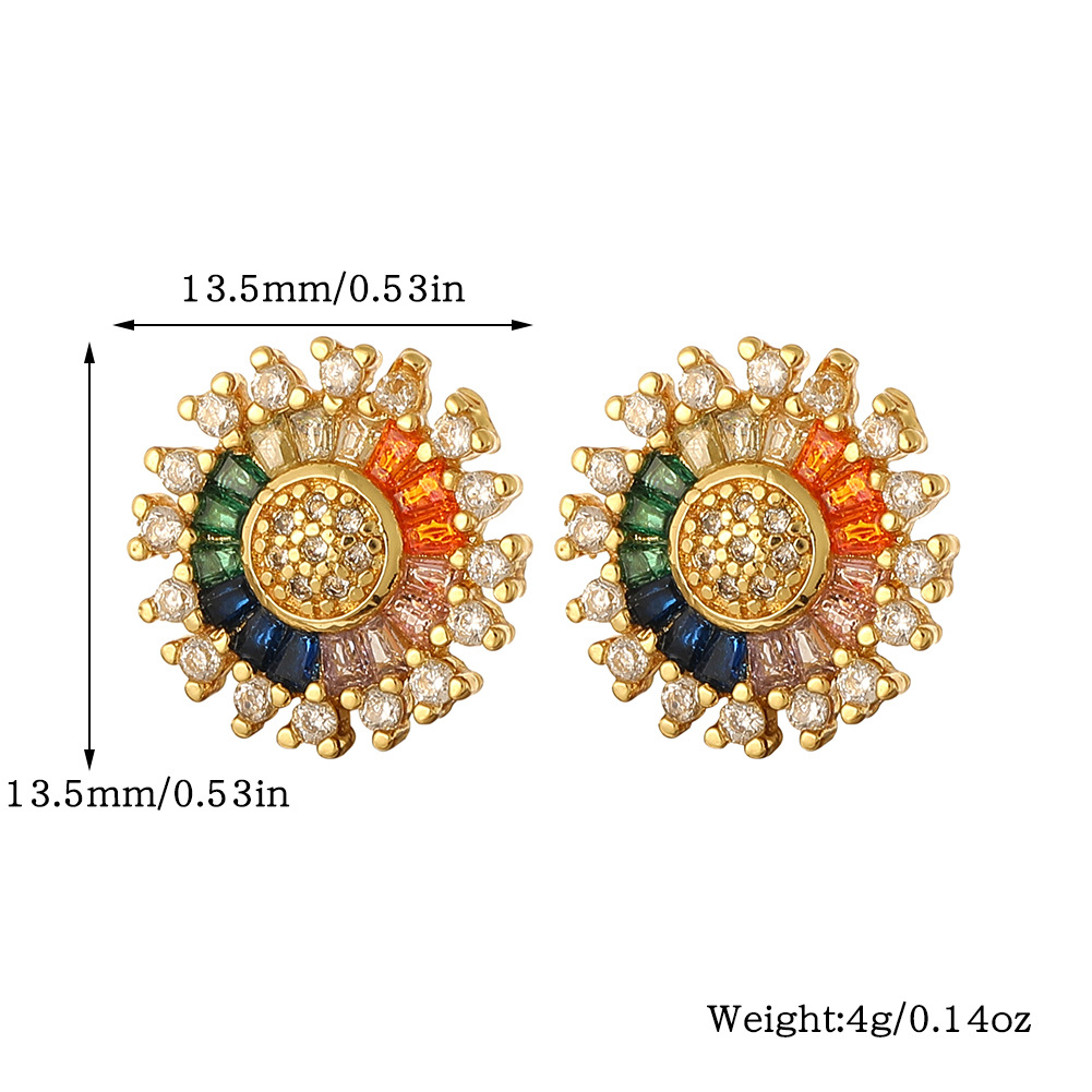 1 Pair Streetwear Animal Heart Shape Plating Inlay Copper Zircon Drop Earrings Ear Studs display picture 4