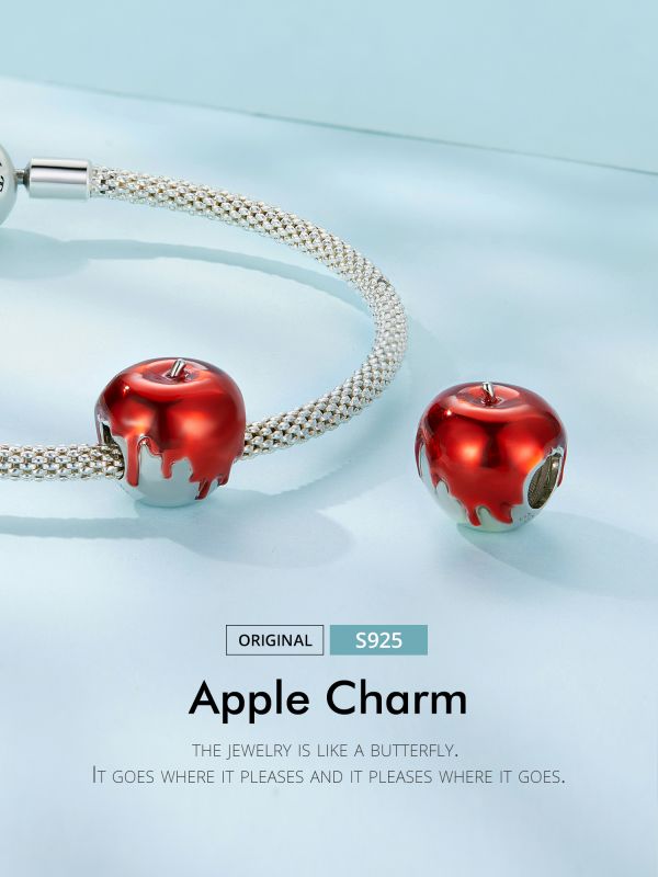 Casual Apple Sterling Silver Jewelry Accessories display picture 7