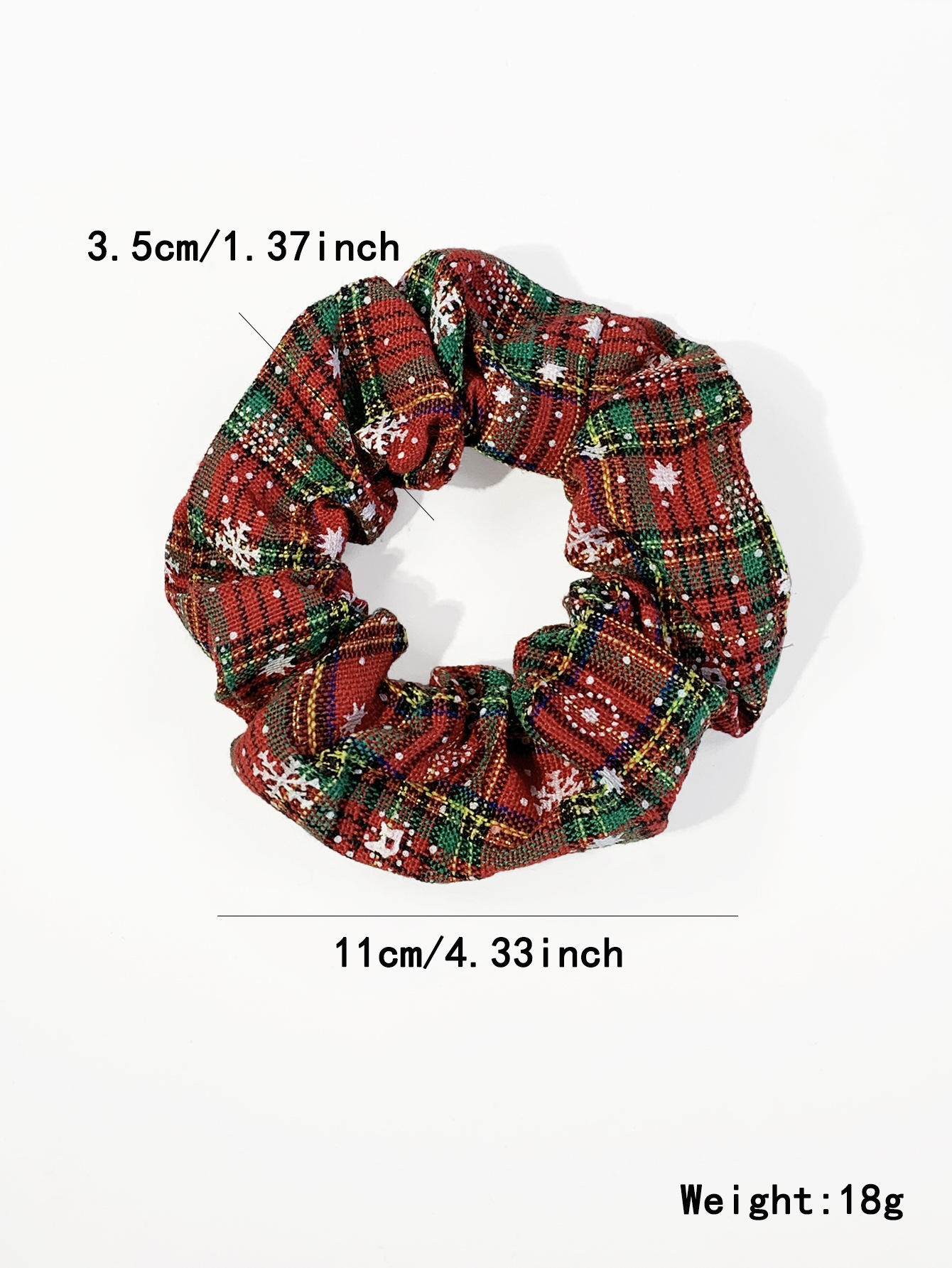 Elegant Christmas Pastoral Plaid Cloth Hair Tie display picture 1