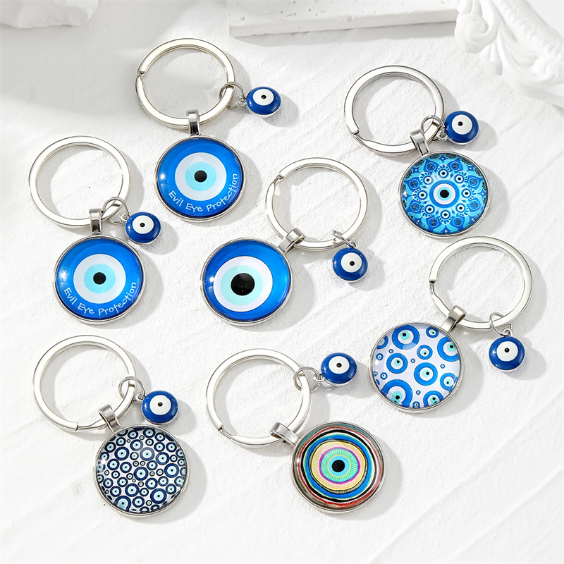 Simple Style Classic Style Devil's Eye Glass Keychain display picture 1