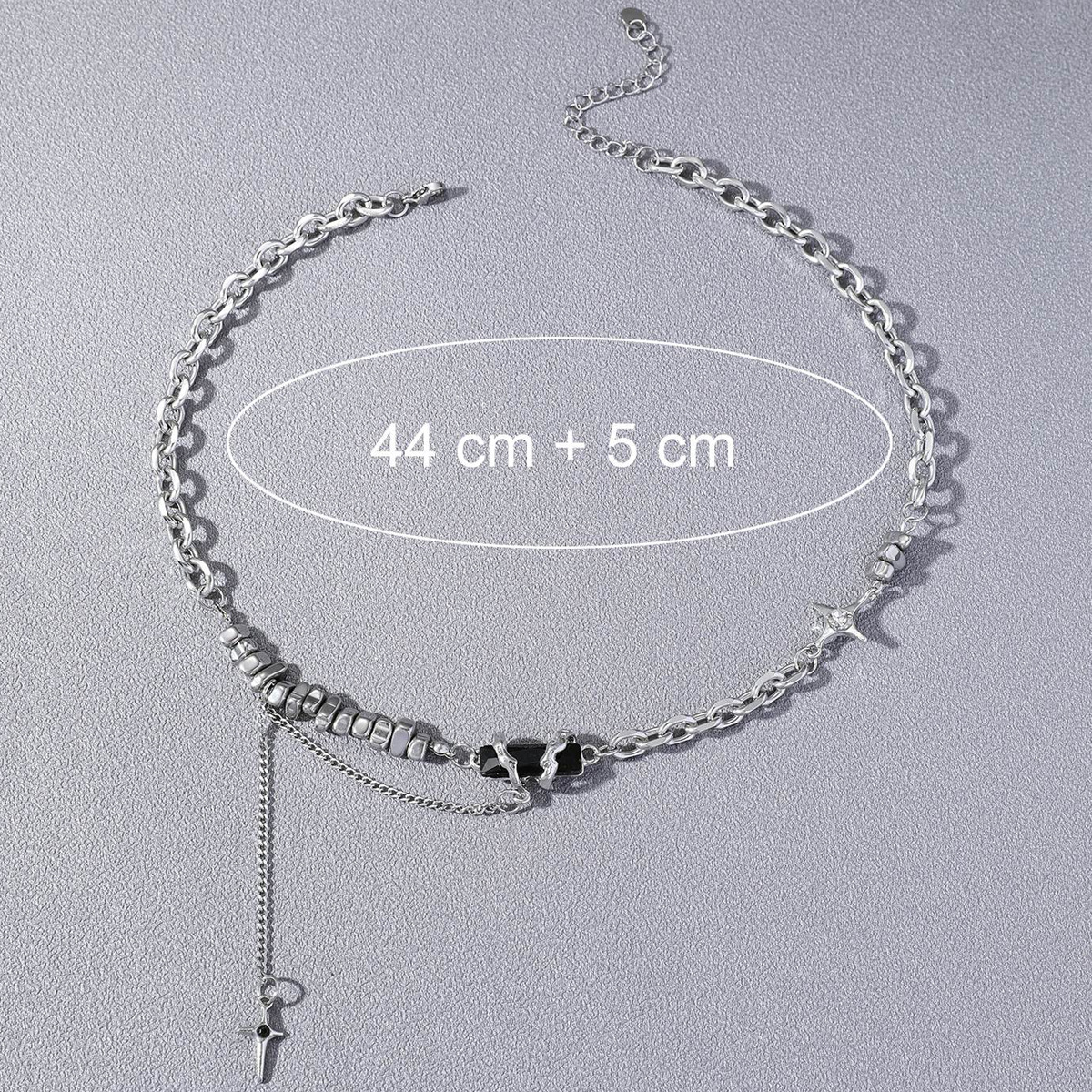 Strassenmode Toller Stil Geometrisch Stern Zinklegierung Überzug Inlay Strasssteine Unisex Halskette display picture 1