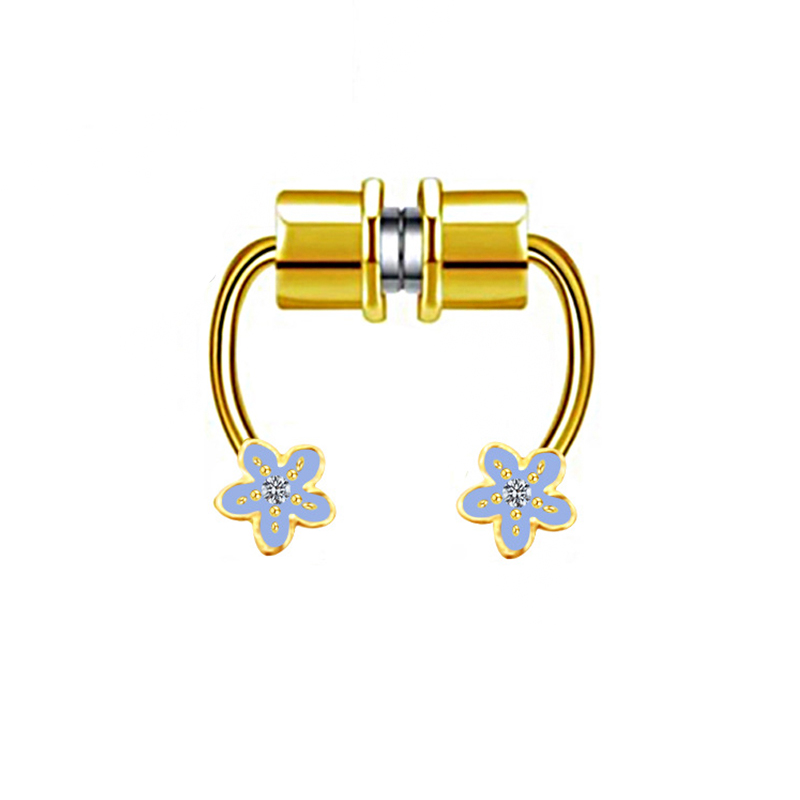 Simple Style Classic Style Solid Color Stainless Steel Alloy Titanium Plating Inlay Rhinestones White Gold Plated Gold Plated Nose Studs display picture 20