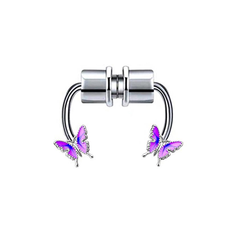 Simple Style Classic Style Solid Color Stainless Steel Alloy Titanium Plating Inlay Rhinestones White Gold Plated Gold Plated Nose Studs display picture 18