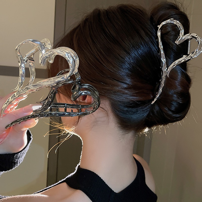 Einfacher Stil Herzform Legierung Überzug Haarkrallen display picture 9