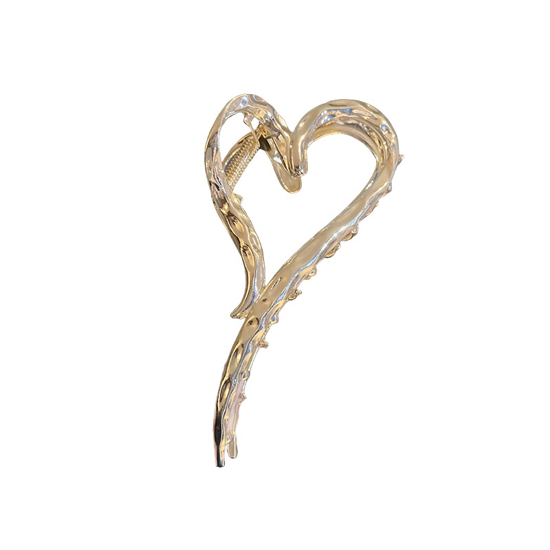 Simple Style Heart Shape Alloy Plating Hair Claws display picture 10