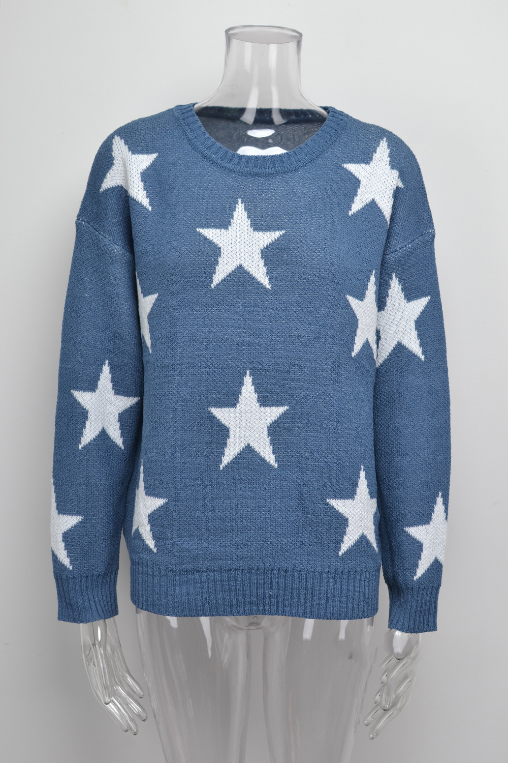 Women's Sweater Long Sleeve Sweaters & Cardigans Casual Simple Style Star display picture 5