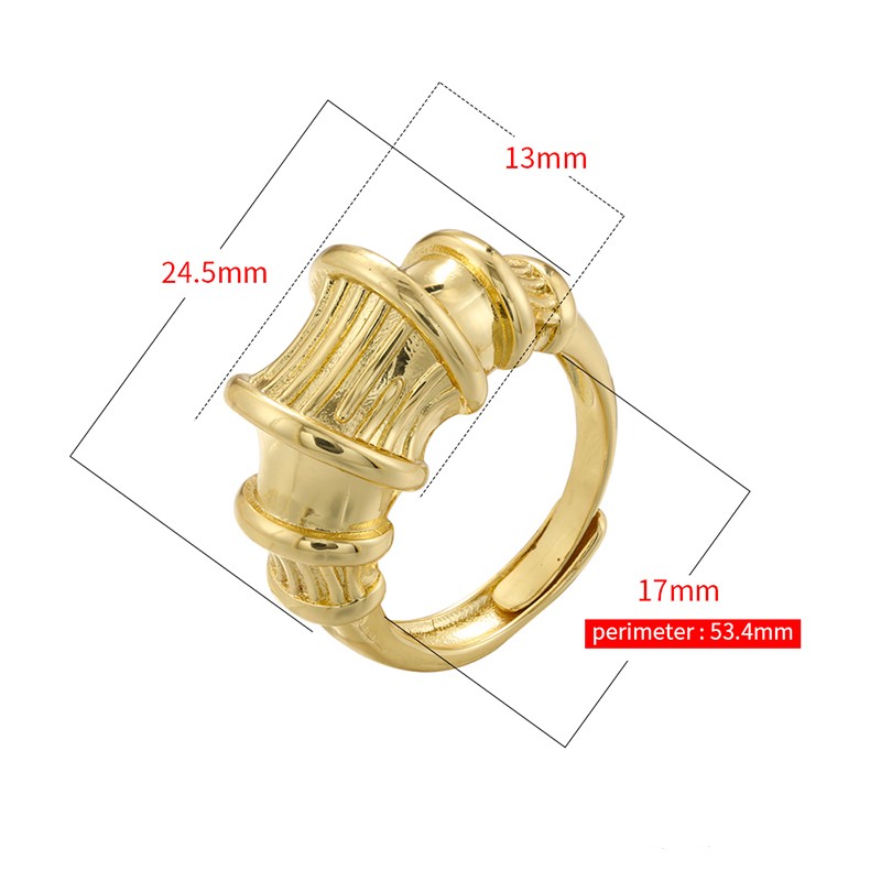 Casual Vintage Style Simple Style Irregular Water Droplets Copper 18k Gold Plated Open Rings In Bulk display picture 21