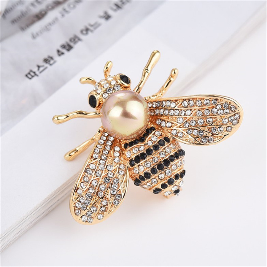 Dame Vêtement De Rue Abeille Alliage Incruster Strass Femmes Broches display picture 7