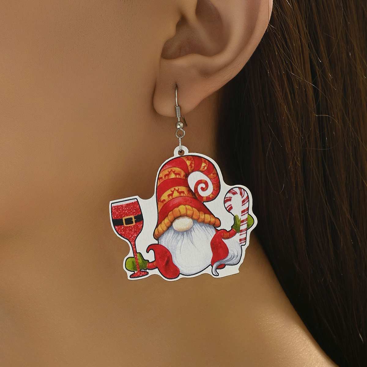 1 Pair Cute Santa Claus Wood Ear Hook display picture 11