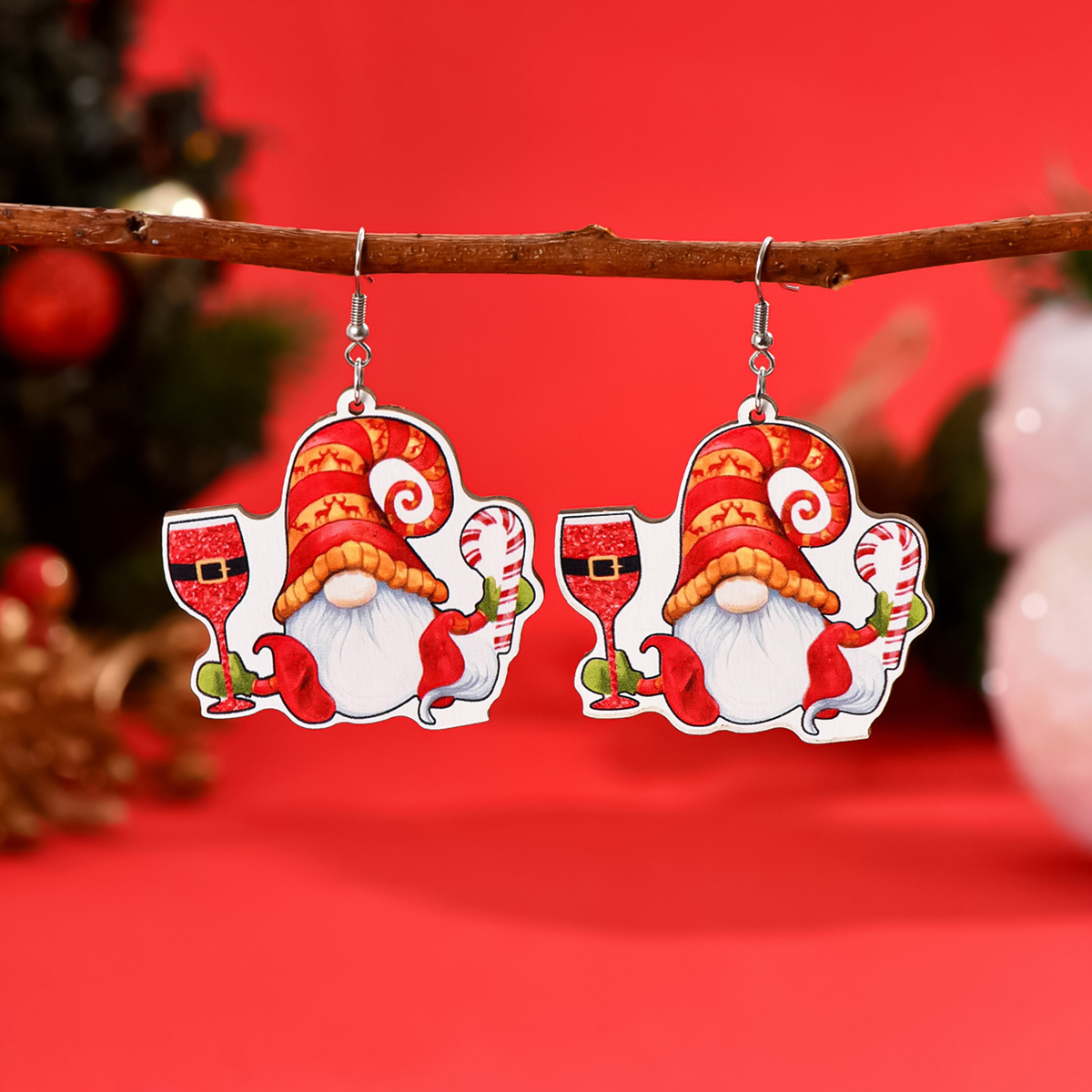 1 Pair Cute Santa Claus Wood Ear Hook display picture 10