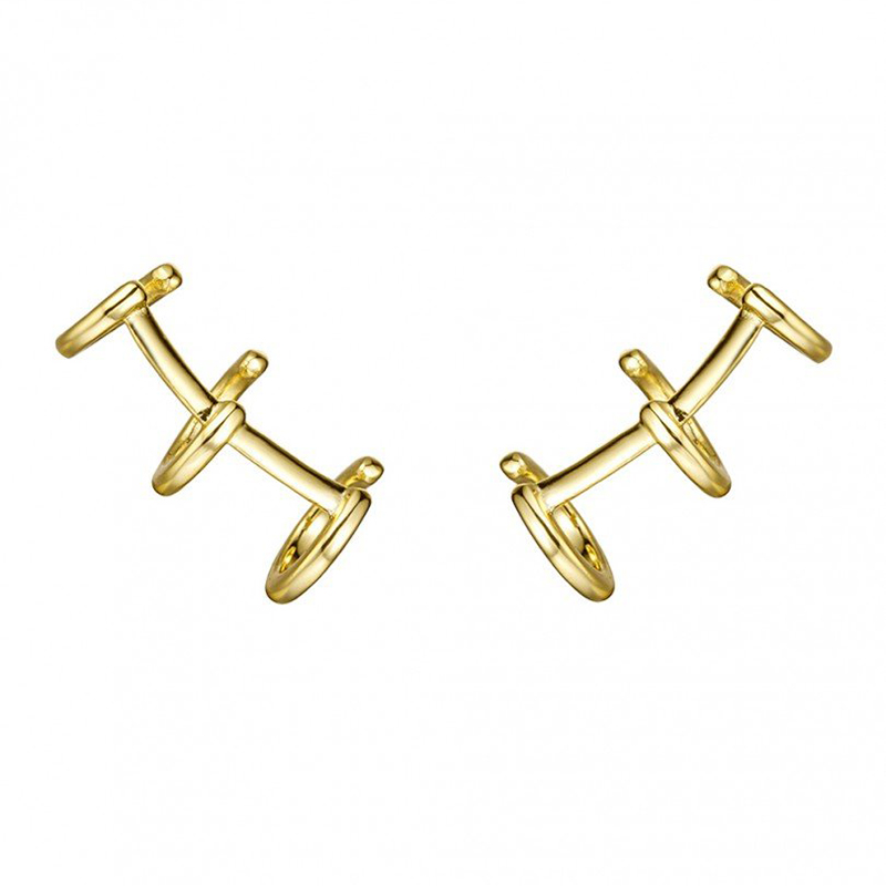 1 Pair Ig Style Simple Style Geometric Plating Inlay Copper Zircon 18k Gold Plated Drop Earrings display picture 11