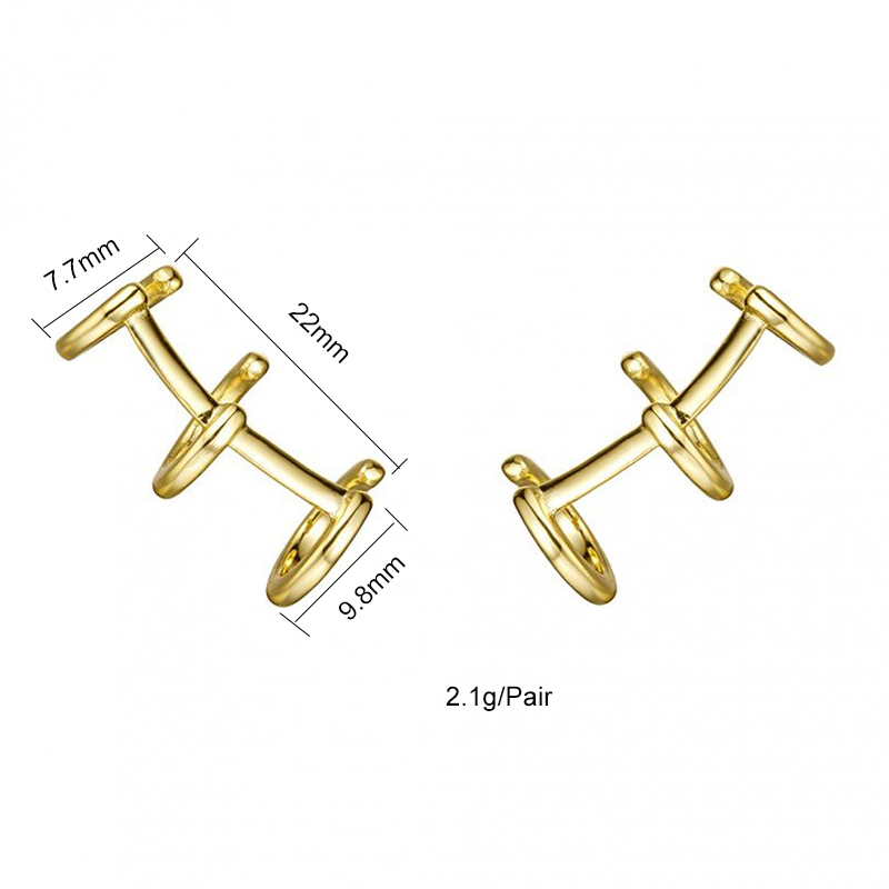 1 Pair Ig Style Simple Style Geometric Plating Inlay Copper Zircon 18k Gold Plated Drop Earrings display picture 3