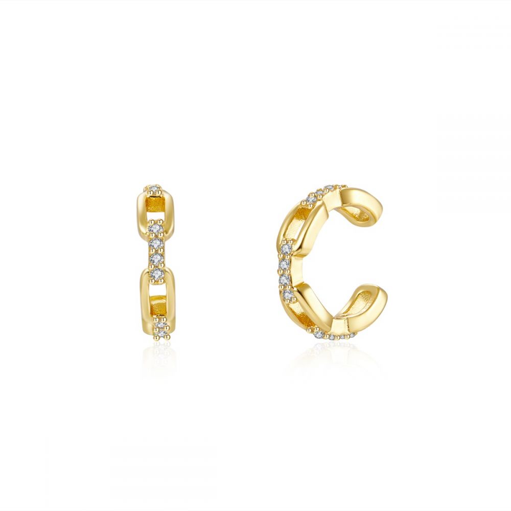 1 Pair Simple Style Cool Style Solid Color Plating Inlay Copper Zircon 18k Gold Plated Earrings display picture 3