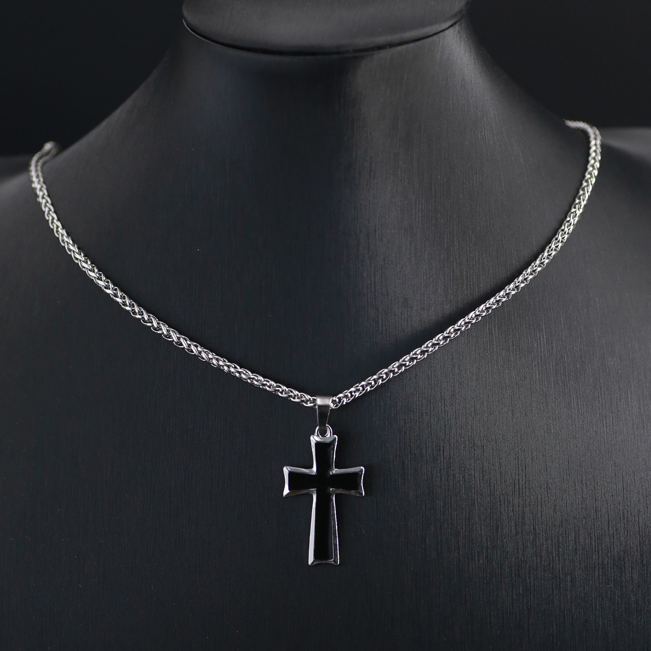 Vintage Style Cross Alloy Zinc Alloy Enamel Plating Unisex Pendant Necklace display picture 3