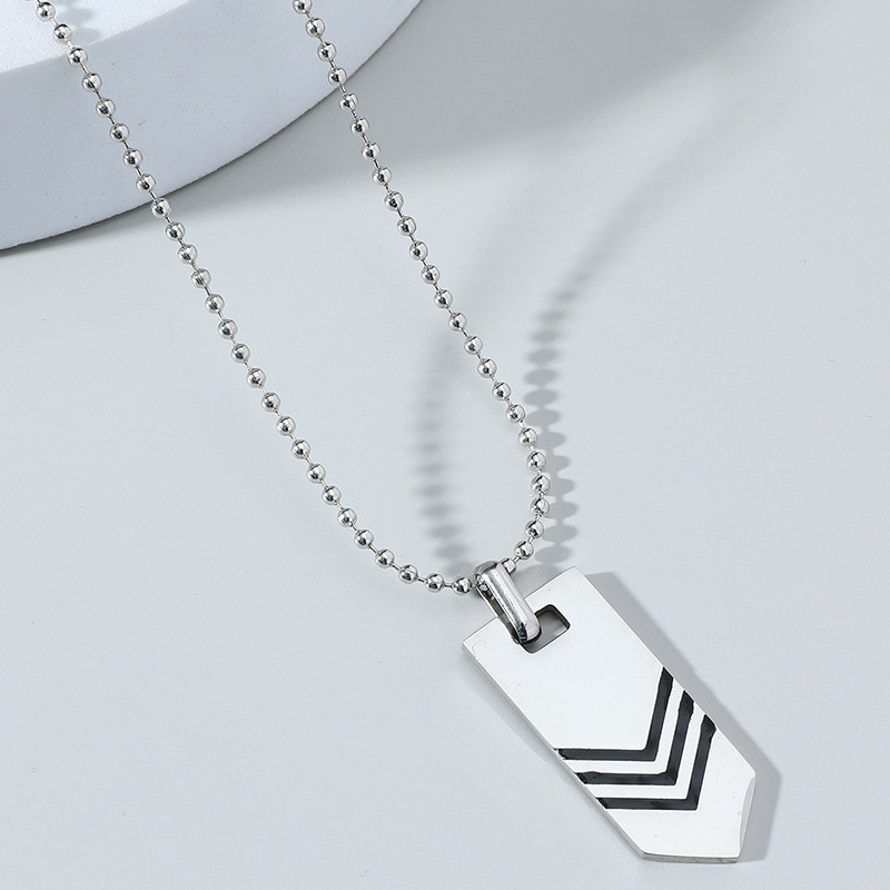 Wholesale Simple Style Arrow Stainless Steel Pendant Necklace display picture 3