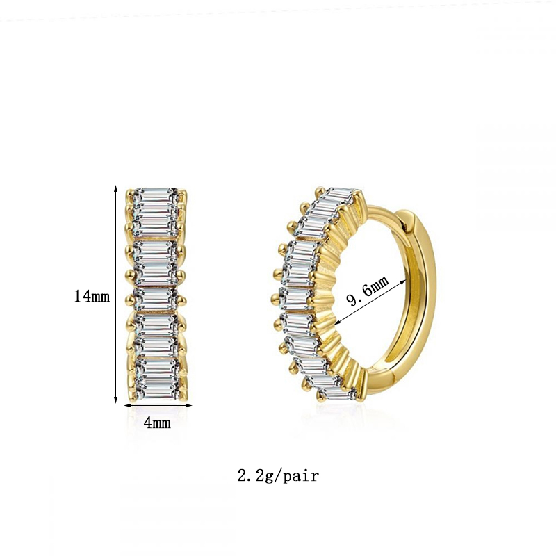 1 Paar Luxuriös Klassischer Stil Pentagramm Kreis Überzug Inlay Kupfer Zirkon 18 Karat Vergoldet Ohrringe display picture 9