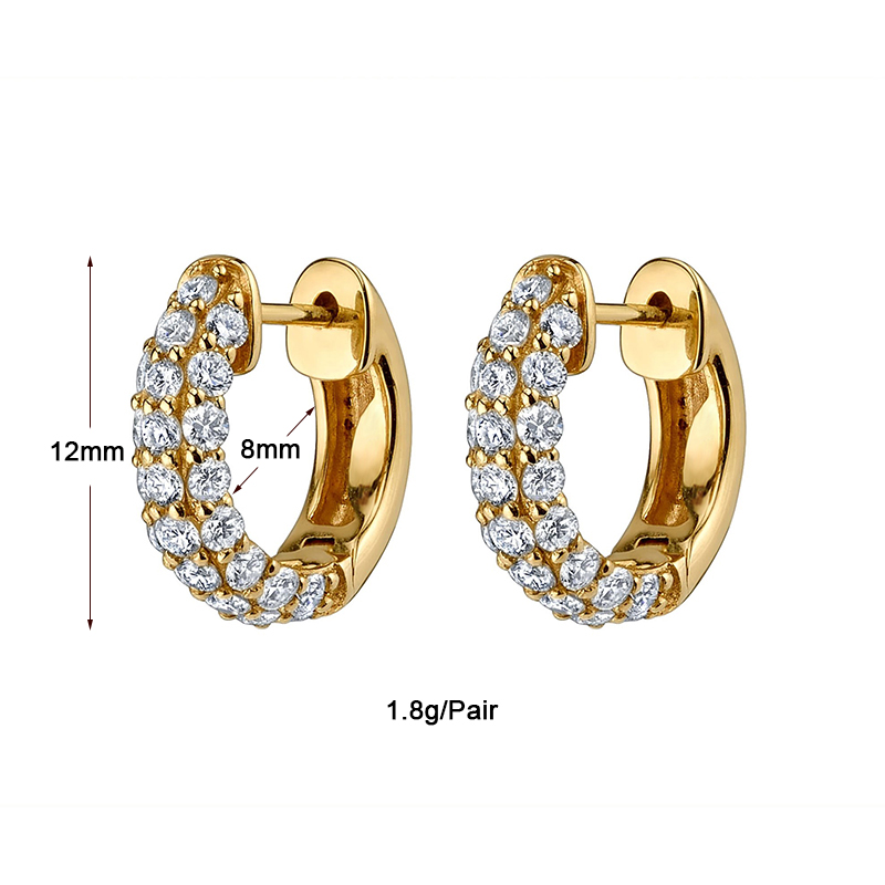 1 Pair Luxurious Classic Style Pentagram Circle Plating Inlay Copper Zircon 18k Gold Plated Earrings display picture 16