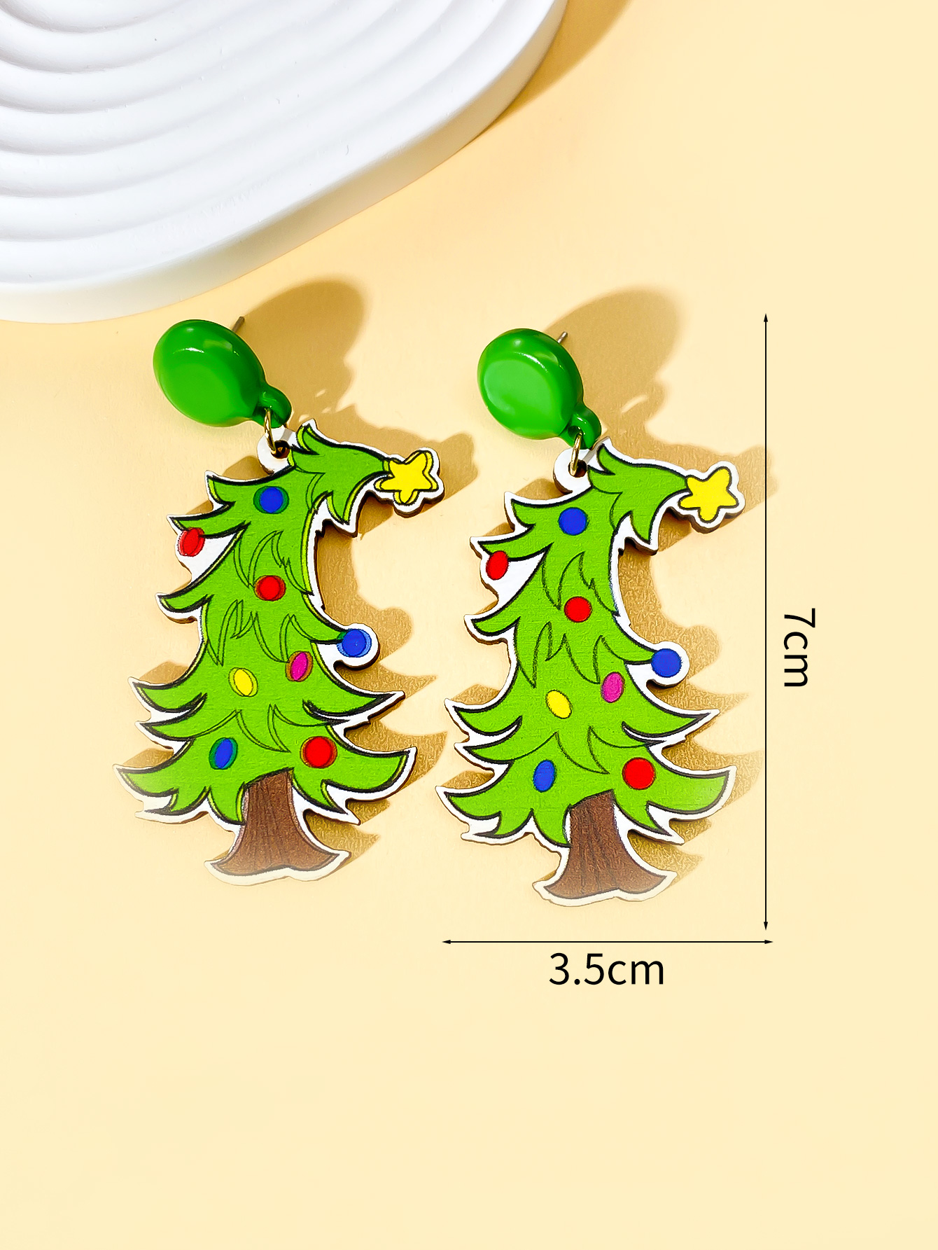 1 Pair Christmas Streetwear Animal Santa Claus Snowflake Wood Drop Earrings display picture 13