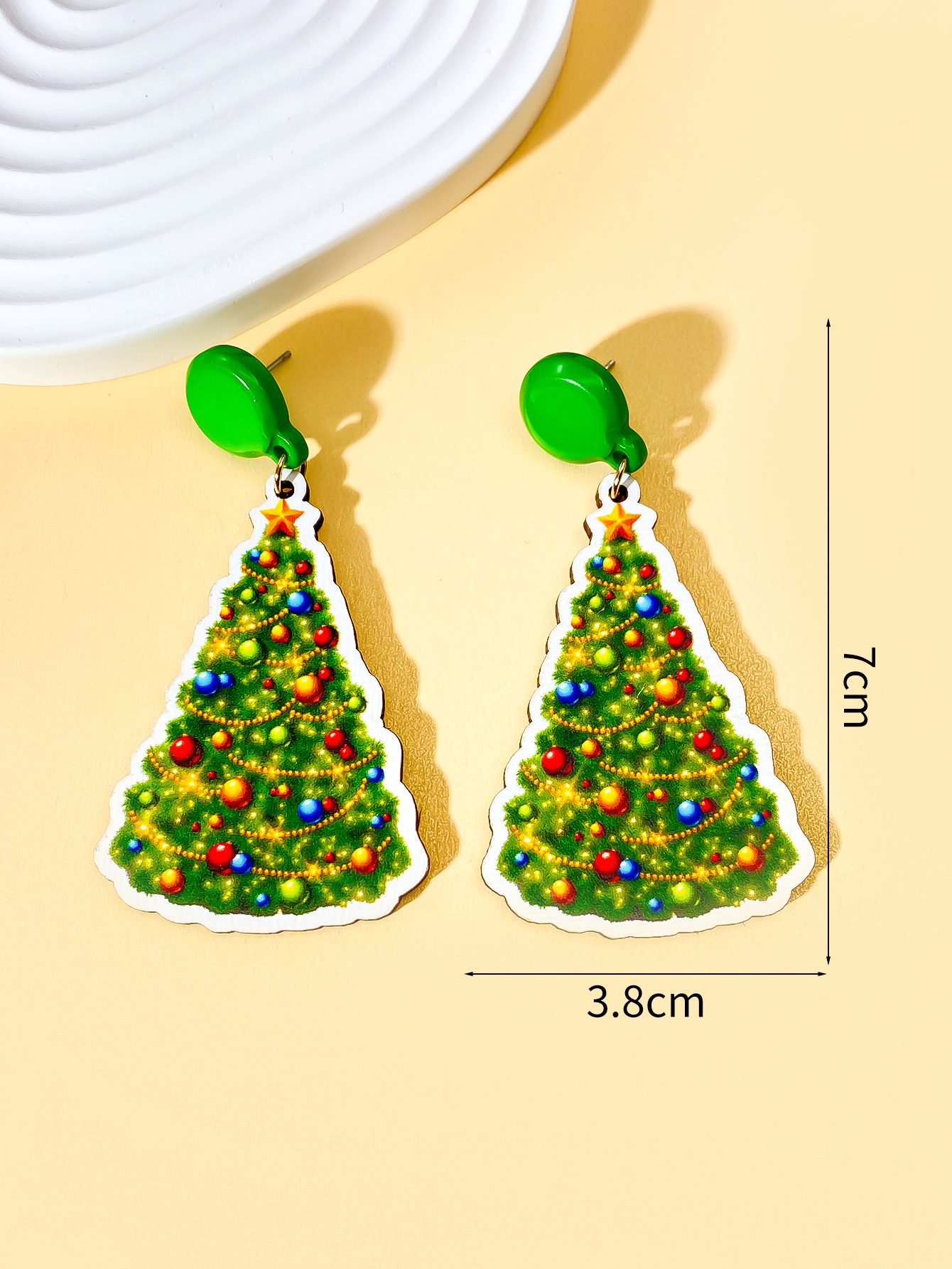 1 Pair Christmas Streetwear Animal Santa Claus Snowflake Wood Drop Earrings display picture 16