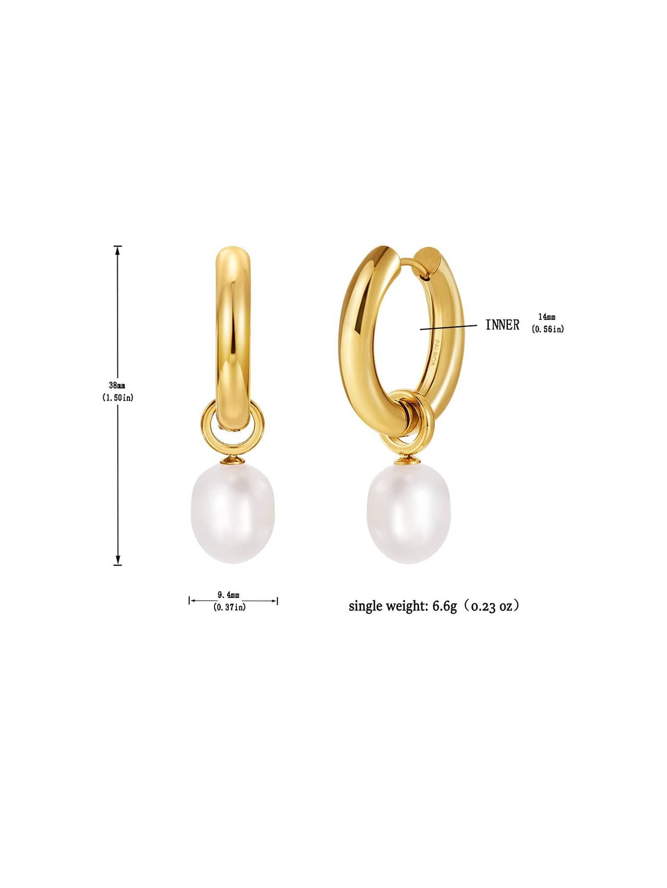 1 Pair Lady Round Plating 304 Stainless Steel 14K Gold Plated Drop Earrings display picture 2