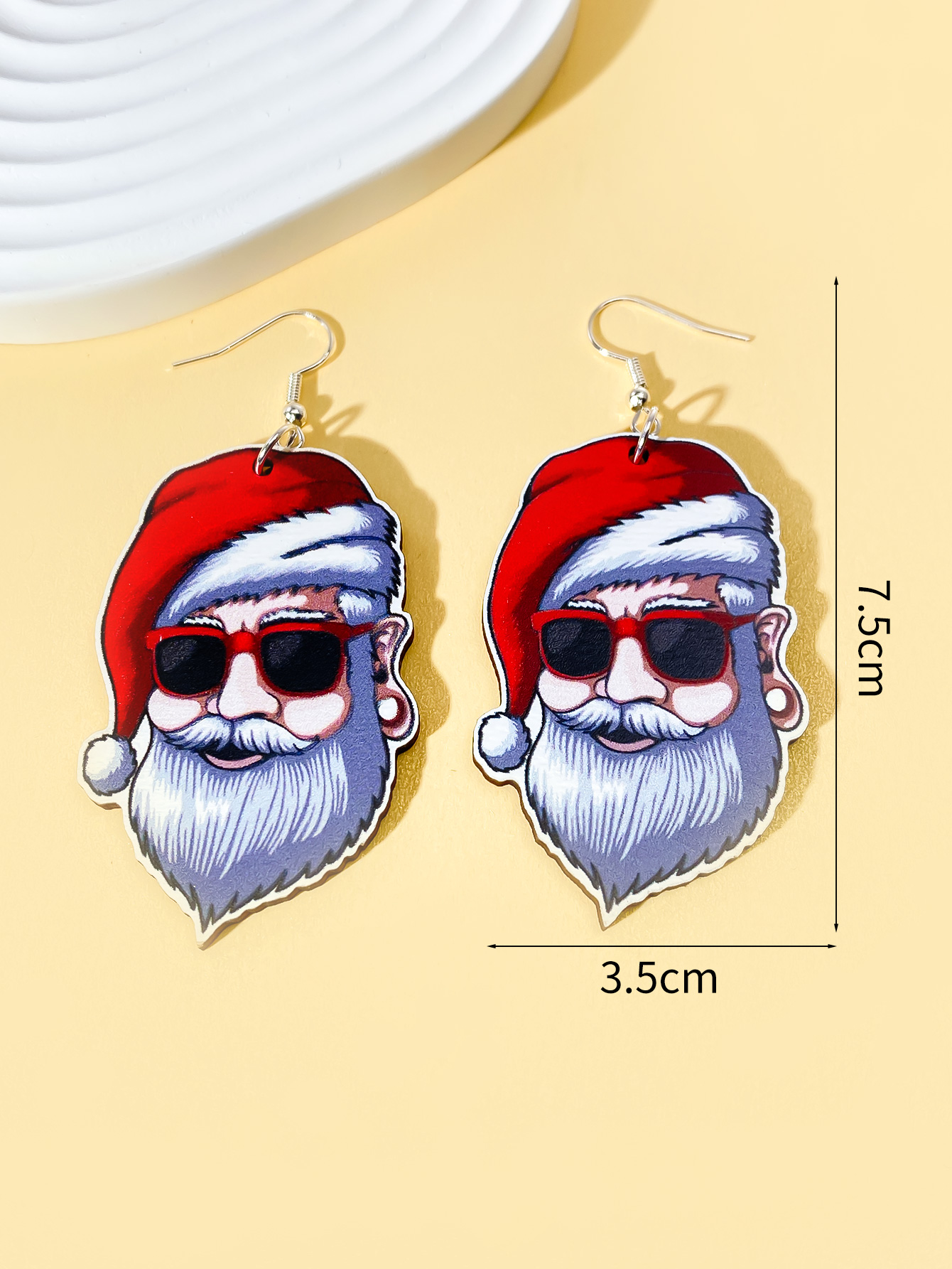 1 Pair Christmas Streetwear Animal Santa Claus Snowflake Wood Drop Earrings display picture 22