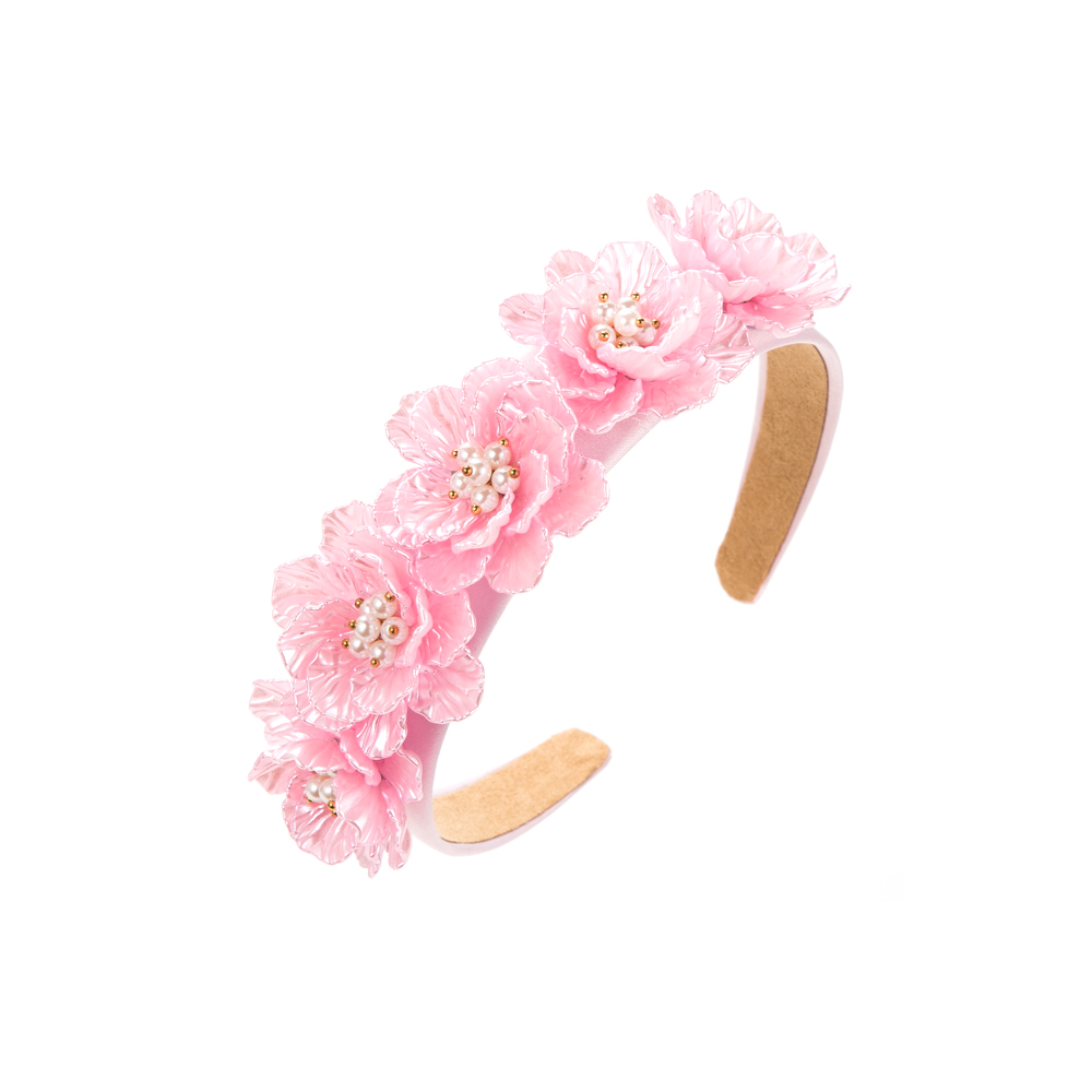 Elegant Luxurious Flower Cloth Inlay Pearl Hair Band display picture 10