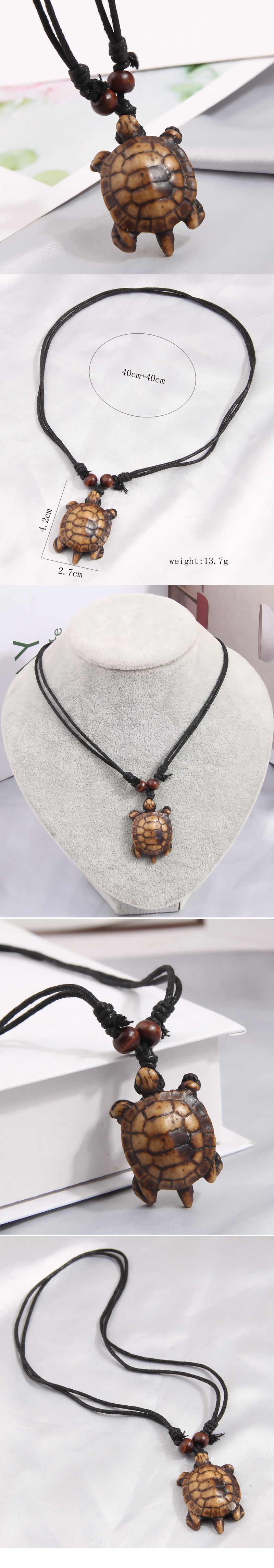 Ethnic Style Tortoise Synthetic Resin Unisex Pendant Necklace display picture 1