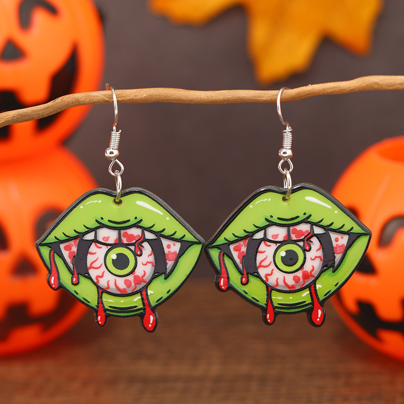 1 Pair Funny Eye Arylic Drop Earrings display picture 1