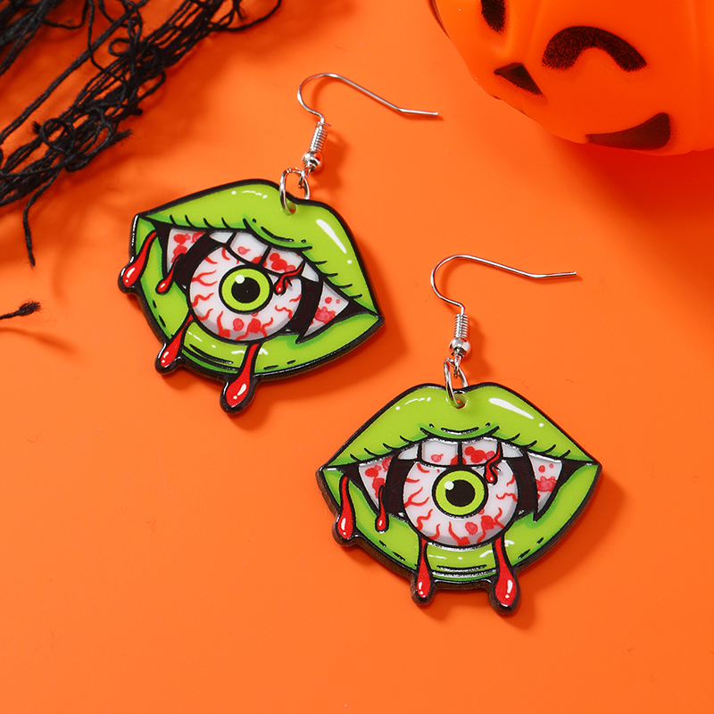 1 Pair Funny Eye Arylic Drop Earrings display picture 2