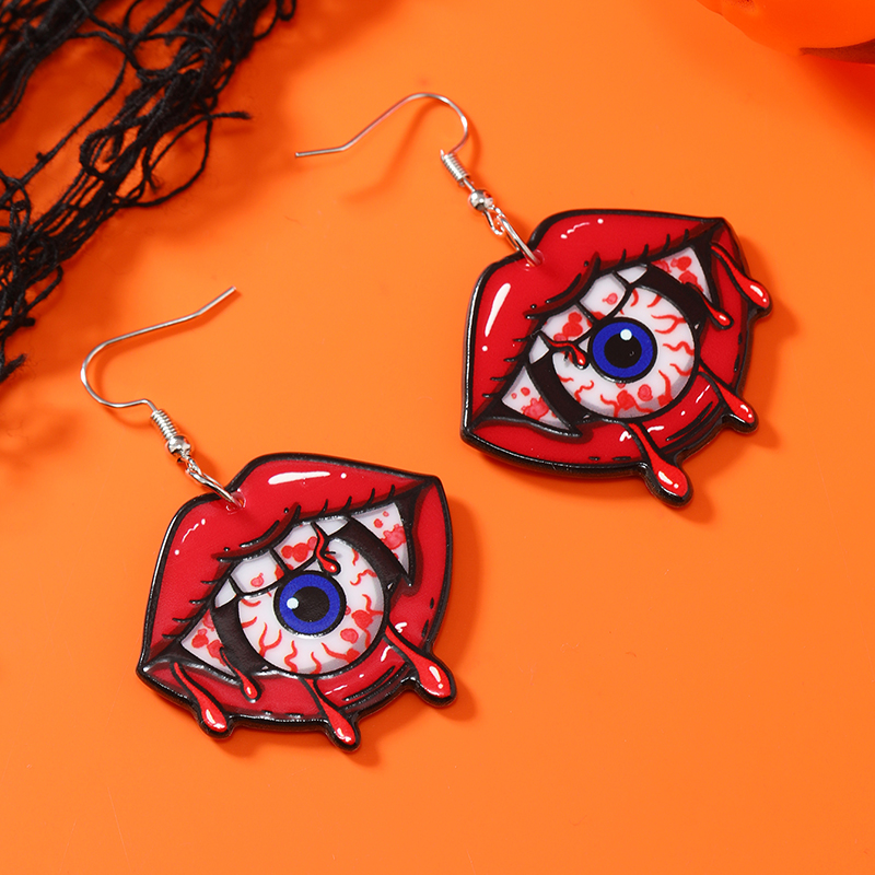 1 Pair Funny Eye Arylic Drop Earrings display picture 5