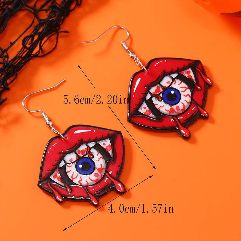 1 Pair Funny Eye Arylic Drop Earrings display picture 7