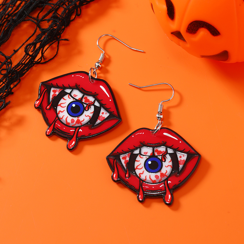 1 Pair Funny Eye Arylic Drop Earrings display picture 6