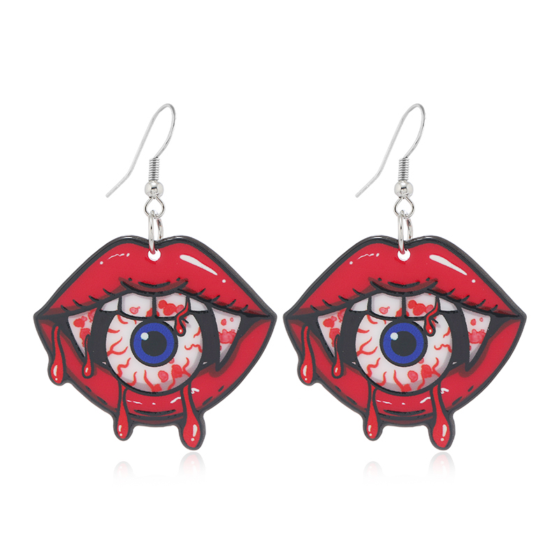 1 Pair Funny Eye Arylic Drop Earrings display picture 9