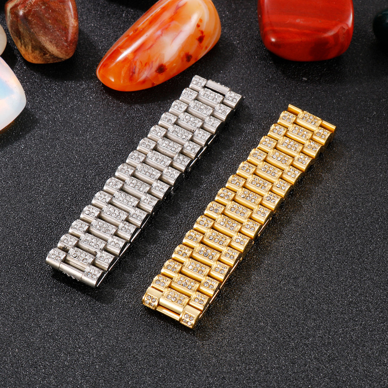 Vintage Style Geometric Solid Color Titanium Steel 18K Gold Plated Bracelets In Bulk display picture 5
