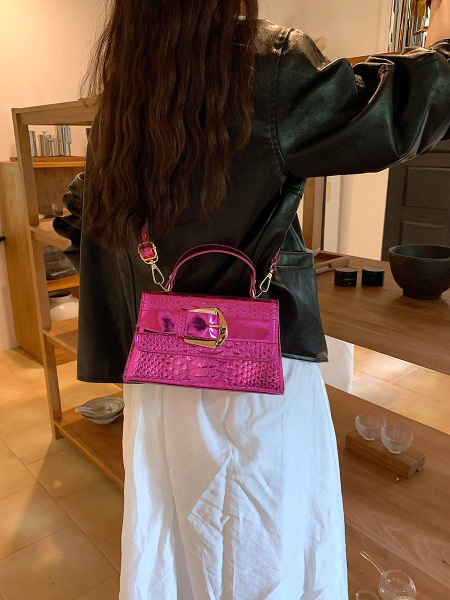Frau Pu-leder Einfarbig Elegant Quadrat Magnetschnalle Handtasche display picture 9